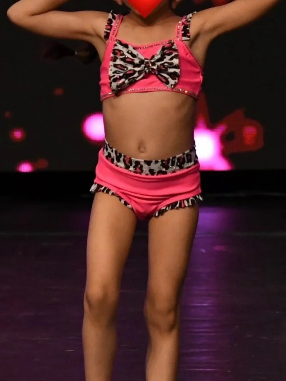 Hot Pink Leopard Jazz Dance Costume - Child 5